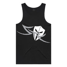 Load image into Gallery viewer, mens-black-white-grey-gym-wear-apparel-tank-top-singlet-fitness-apparel-strive-to-conquer-flex-tank-top
