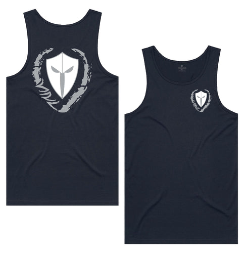 mens-navy-white-grey-two-tone-gym-wear-tank-top-singlet-bodybuilding-fitness-apparel-strive-to-conquer-triumph-collection