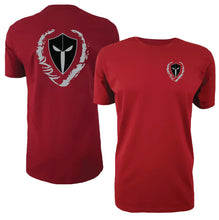 Load image into Gallery viewer, mens-red-black-grey-shirt-gym-wear-apparel-lifestyle-wear-clothing-strive-to-conquer-shirts
