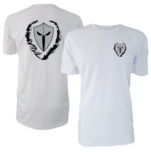 Load image into Gallery viewer, mens-white-grey-black-shirt-gym-wear-apparel-lifestyle-wear-clothing-strive-to-conquer-shirts
